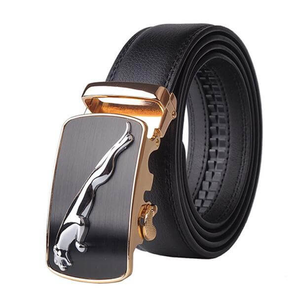 Automatic Buckle Cowhide Leather Men Belt - Image 3