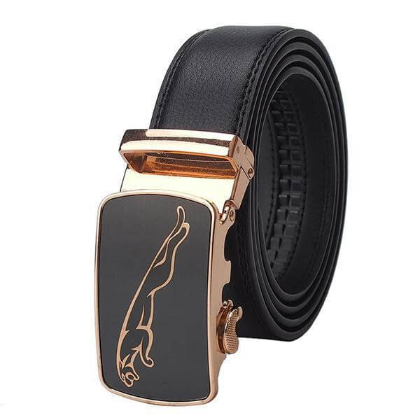Automatic Buckle Cowhide Leather Men Belt - Image 8