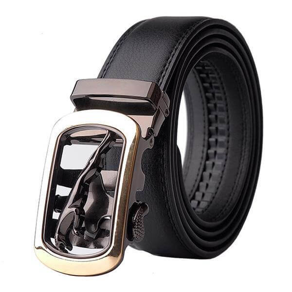 Automatic Buckle Cowhide Leather Men Belt - Image 10