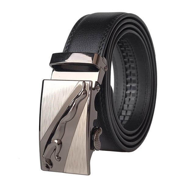 Automatic Buckle Cowhide Leather Men Belt - Image 7