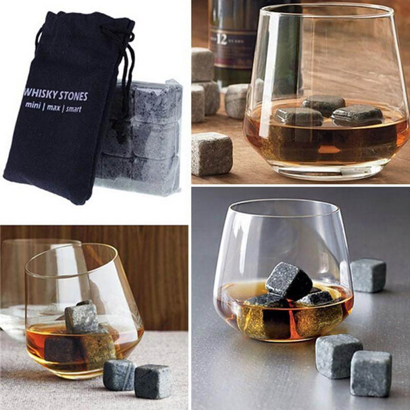 9pcs/set Natural Whiskey Stones Home Bar Tools - Image 2