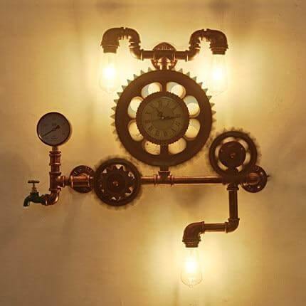 Edison Wall Sconce American Style Wood Iron Light Lamps - Image 7