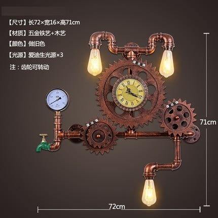 Edison Wall Sconce American Style Wood Iron Light Lamps - Image 3