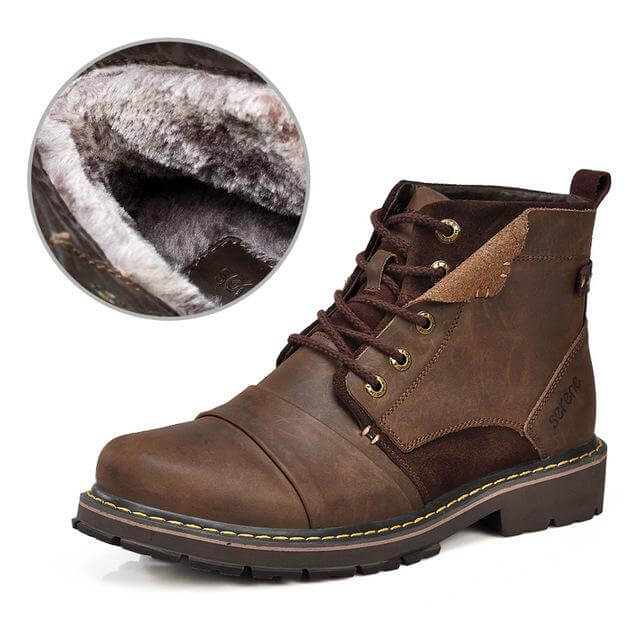 Men Leather Winter Boots - Image 4
