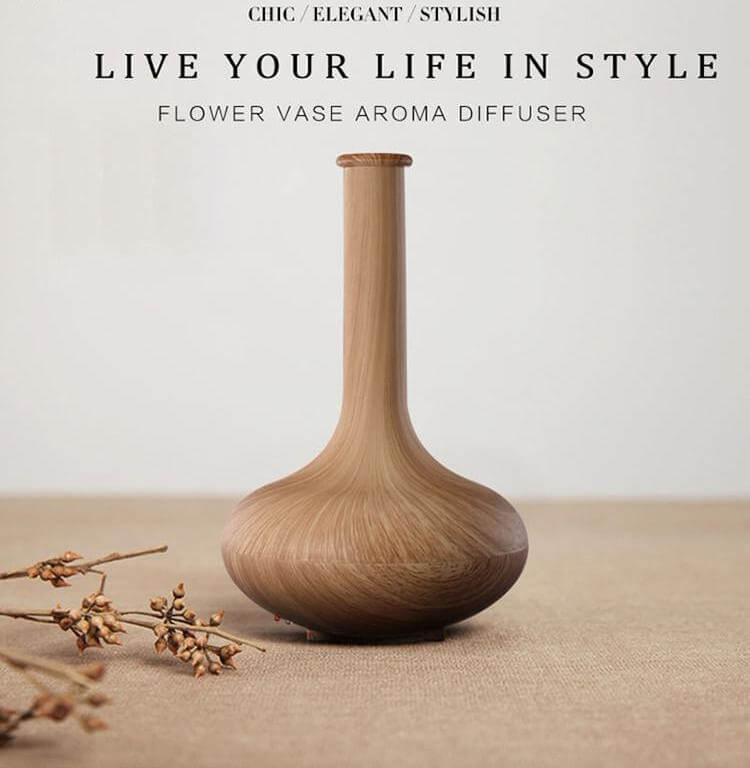 Light Wood 160ml Ultrasonic Mist Maker Air Humidifier - Image 1