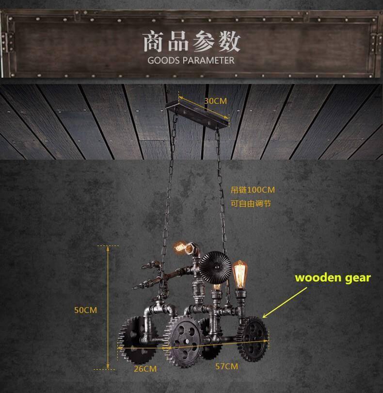 Iron Metal Motorbike Shape Modern Light Lamps - Image 6