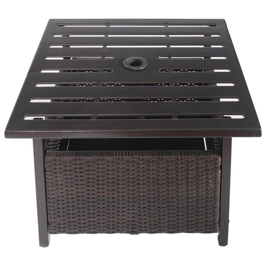 Brown Steel Side Table Outdoor Furniture - Image 5