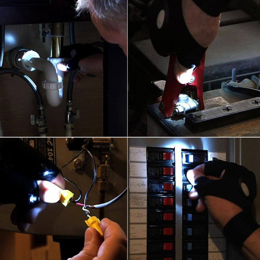 Fingerless Glove LED Flashlight - Image 1