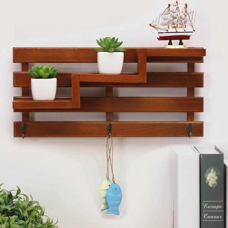 Handmade Wood Boxes Shelf Organizer - Image 2