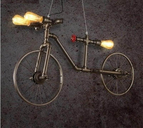 Retro Loft Style Bicycle Metal Lamp - Image 0