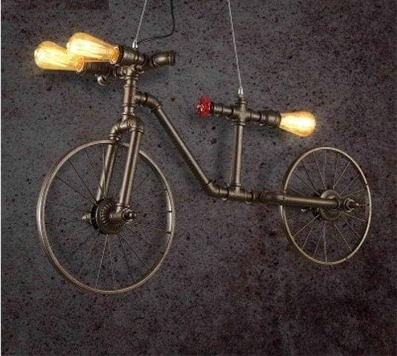 Retro Loft Style Bicycle Metal Lamp - Image 0