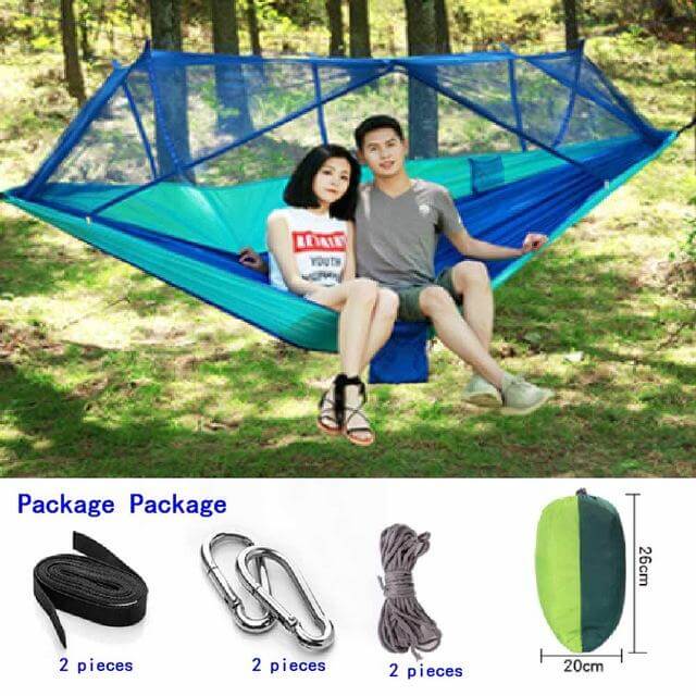 Garden Hanging Nylon Bed and Mosquito Net Outdoor Travel Jungle Camping Tent - Image 1