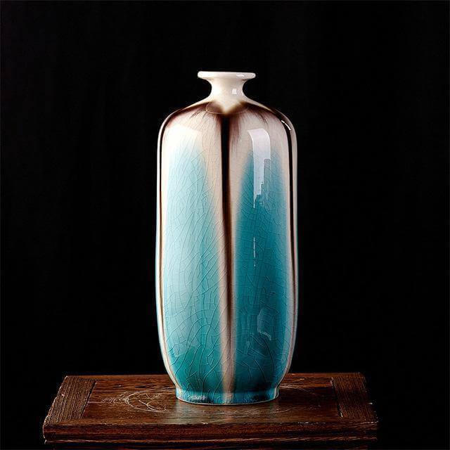 Classical Ancient Jingdezhen Ice Crack Ceramic Glaze Vase - Image 1