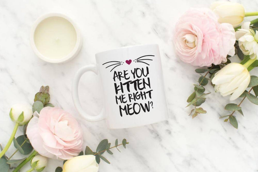 Are you kitten me right now Ceramic Mug - Image 1