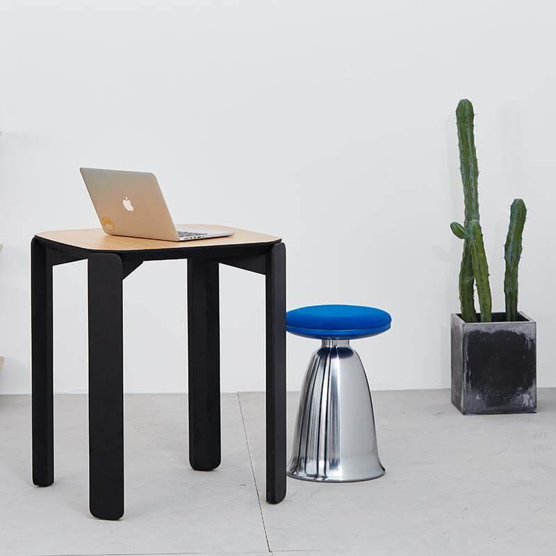 Nordic Modern Soft Metal Stool - Image 4