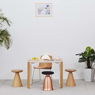 Nordic Modern Soft Metal Stool - Image 3