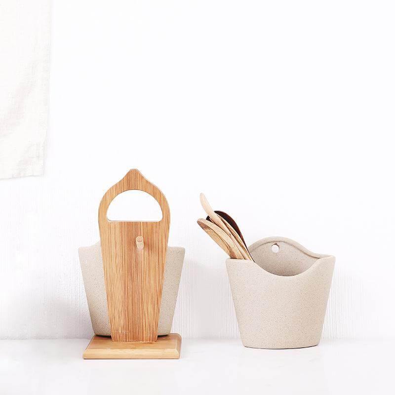 2pcs Japan Style Ceramic Silverware Container - Image 3