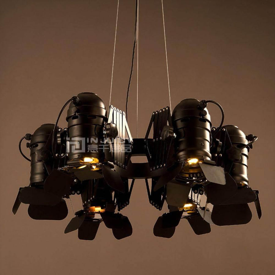 Retro Vintage Retractable Ceiling Spotlight Chandelier Lamp - Image 1