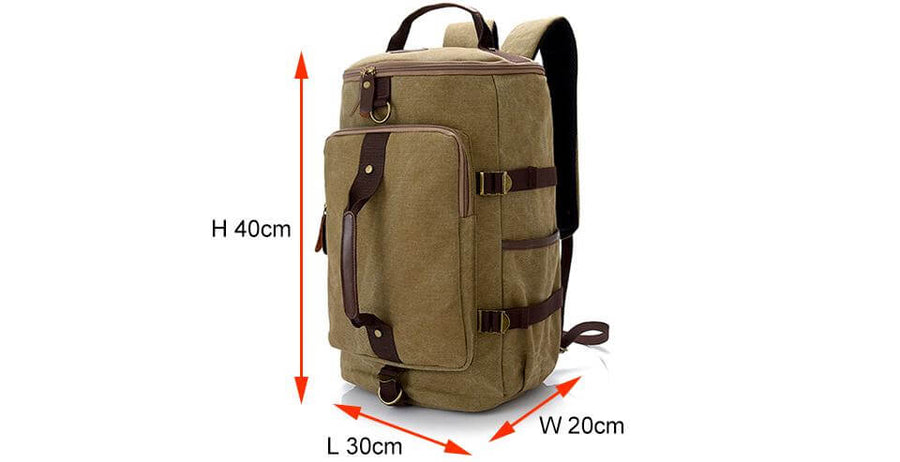Large Capacity Vintage Shoulder Backpack - Image 7