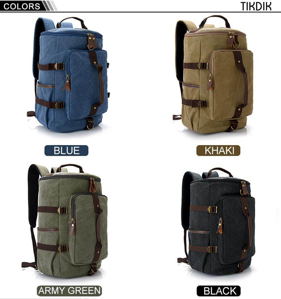 Large Capacity Vintage Shoulder Backpack - Image 5
