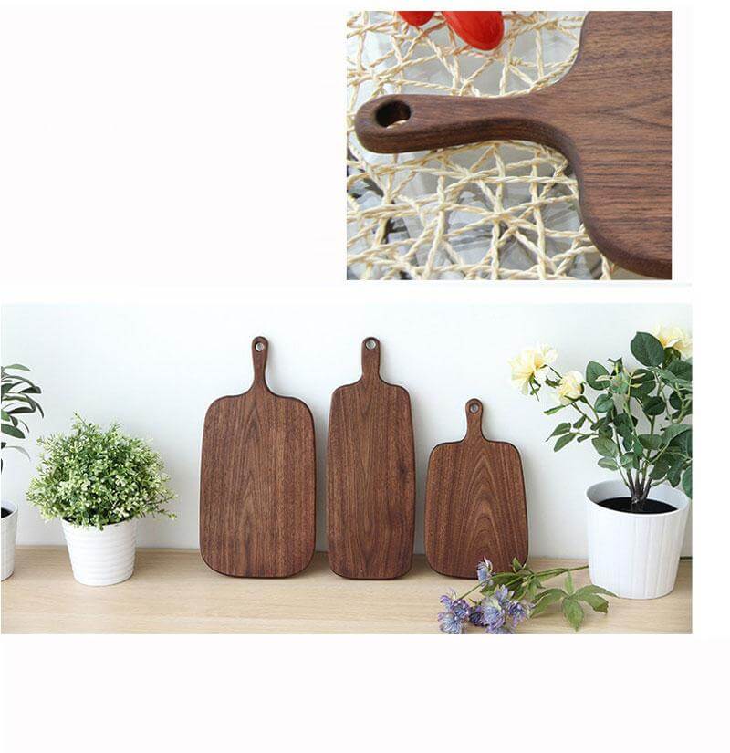 Japanese-style Walnut/Beech special-shaped Solid Wood Cutting Board - Image 12