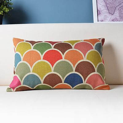Geometric Lumbar Colorful Pillow Cushion Cover - Image 2