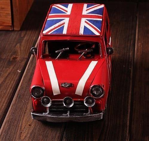 Vintage British Metal Iron Antique Shabby Car - Image 4