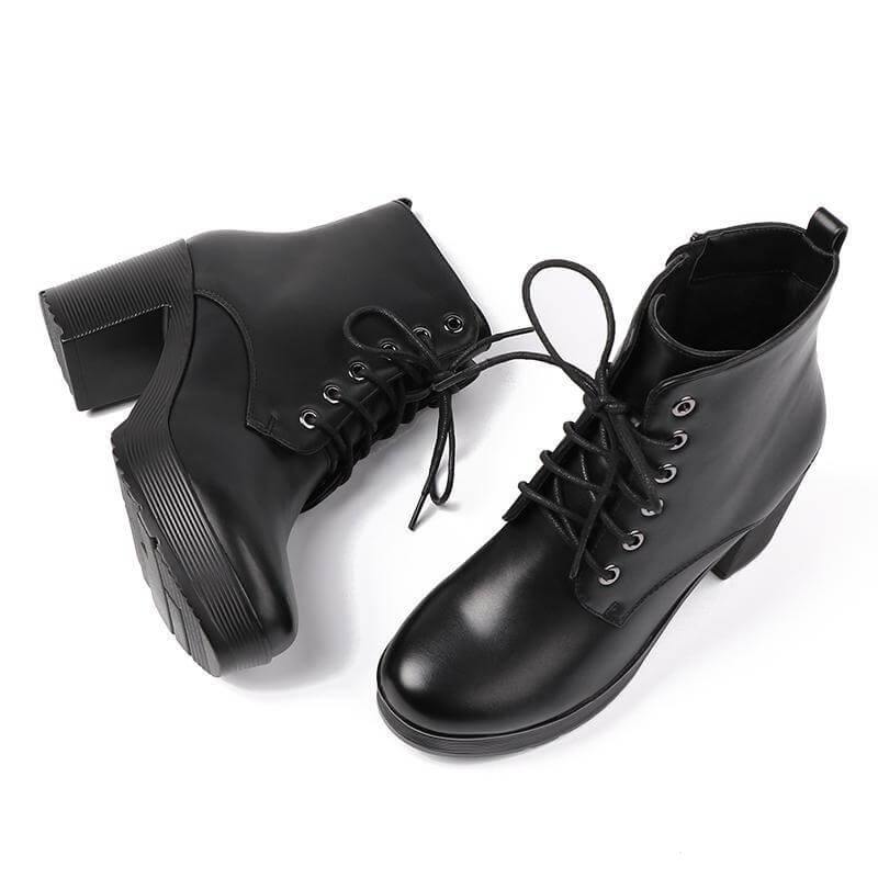 Thick High Fur Platform Heels for Women - Image 4