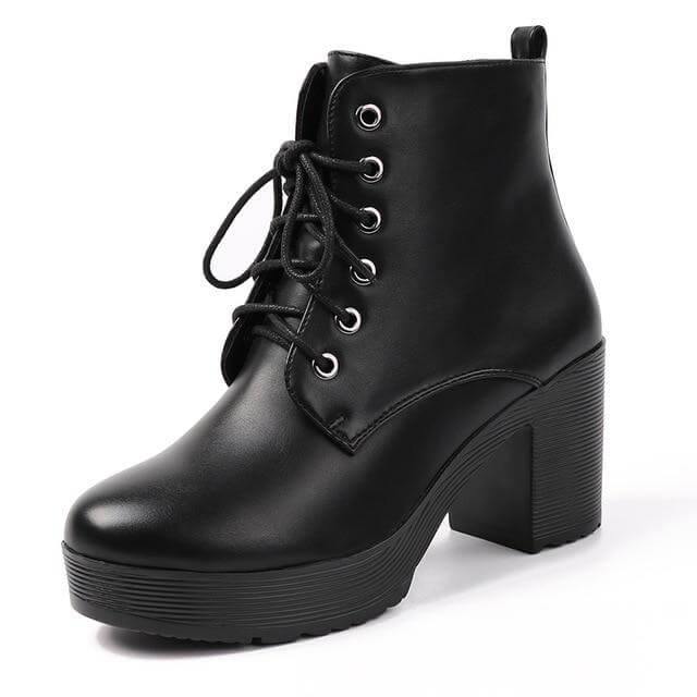 Thick High Fur Platform Heels for Women - Image 7