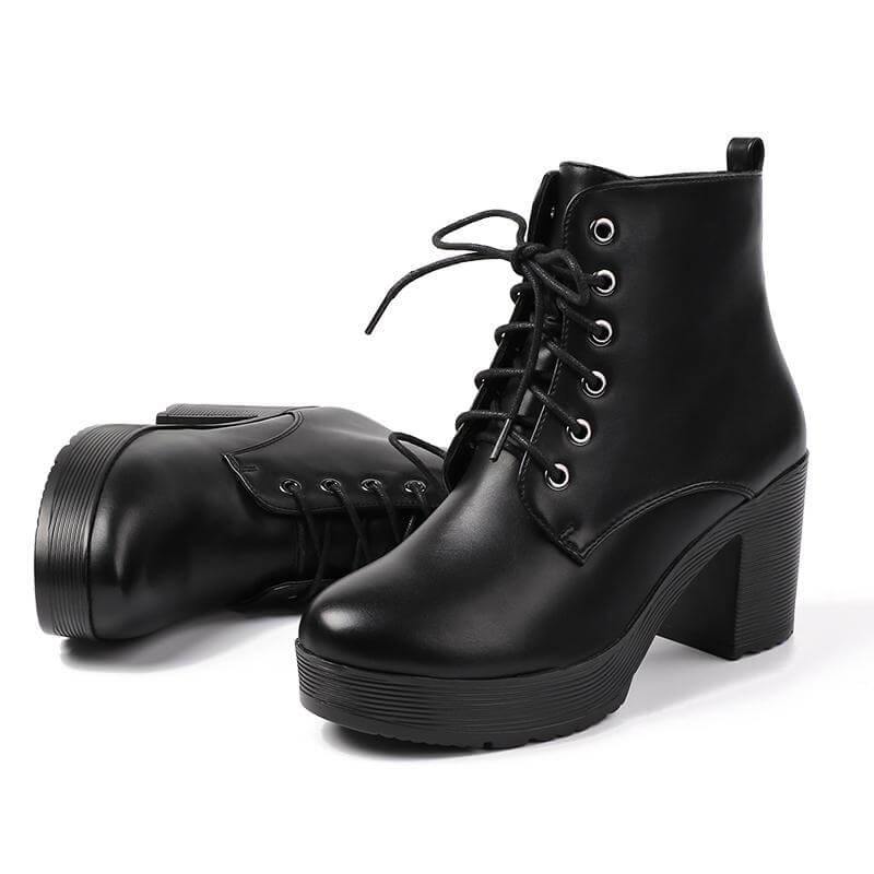 Thick High Fur Platform Heels for Women - Image 3