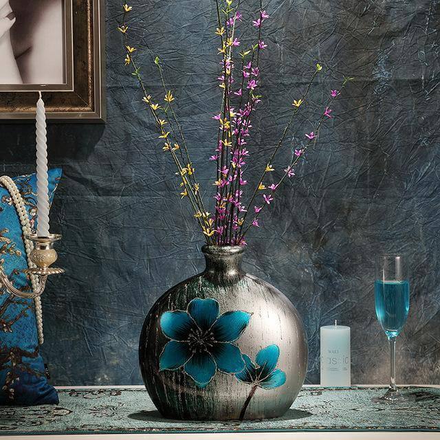 European Retro Minimalist Floral Flower Home Vase - Image 2