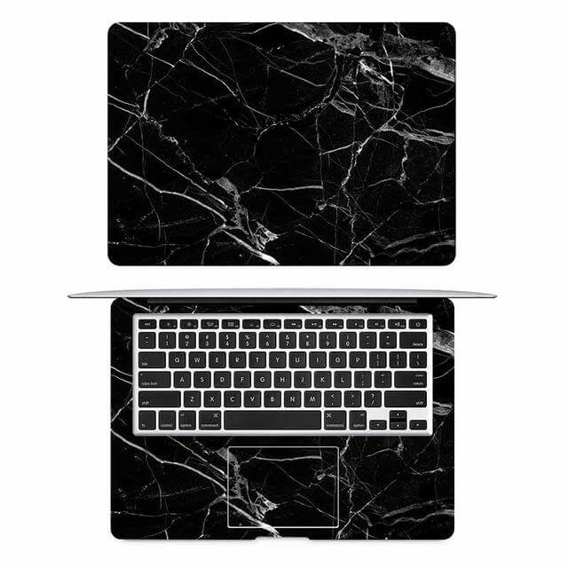 Black Marble Grain Skin Laptop Sticker for Apple Macbook - Image 4