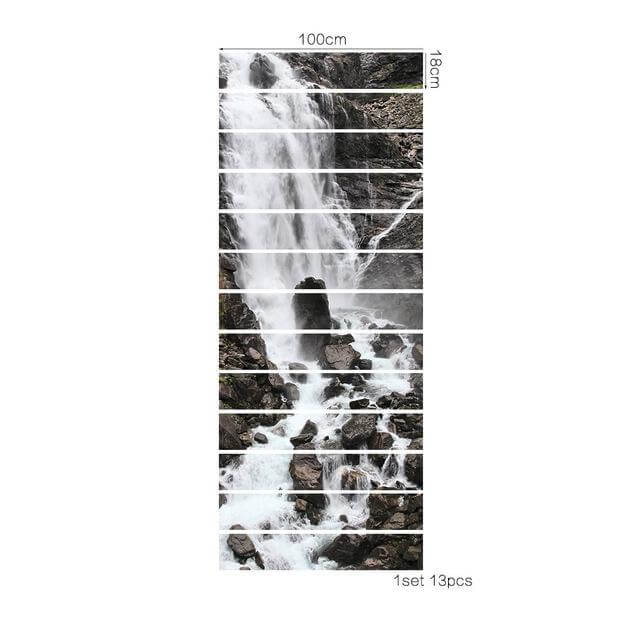 3D Stair Waterfall Sticker - Image 2