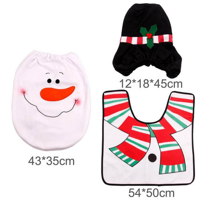 3pcs Fancy Santa Claus Toilet Seat Covers - Image 4