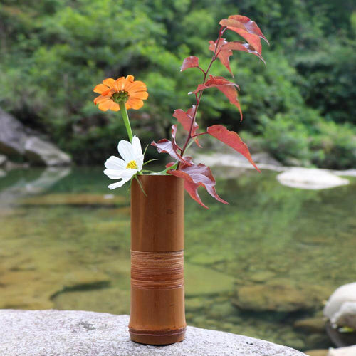 Japanese Handmade Bamboo Flower Vase - Image 0
