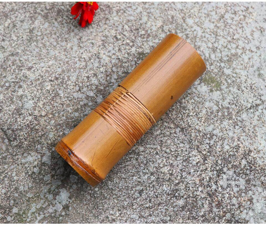 Japanese Handmade Bamboo Flower Vase - Image 2