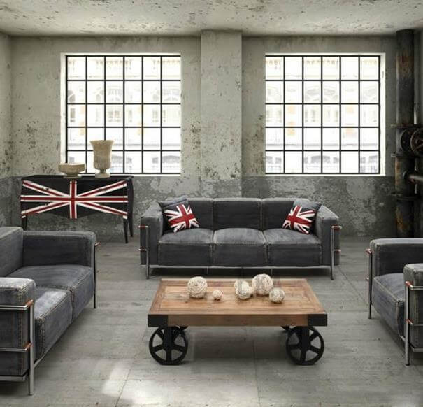 Classical Modern Fashion Wood and Iron Table - Image 1