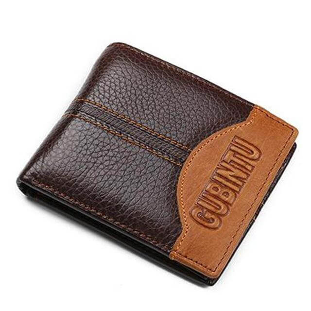 Genuine Leather Men Wallets with Coin Pocket Zipper - Image 2