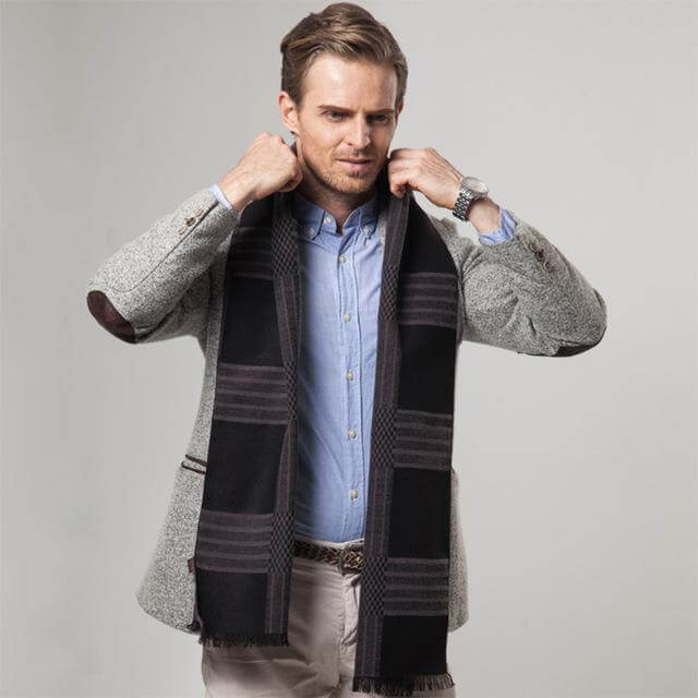 New Striped Cashmere Scarf - Image 1
