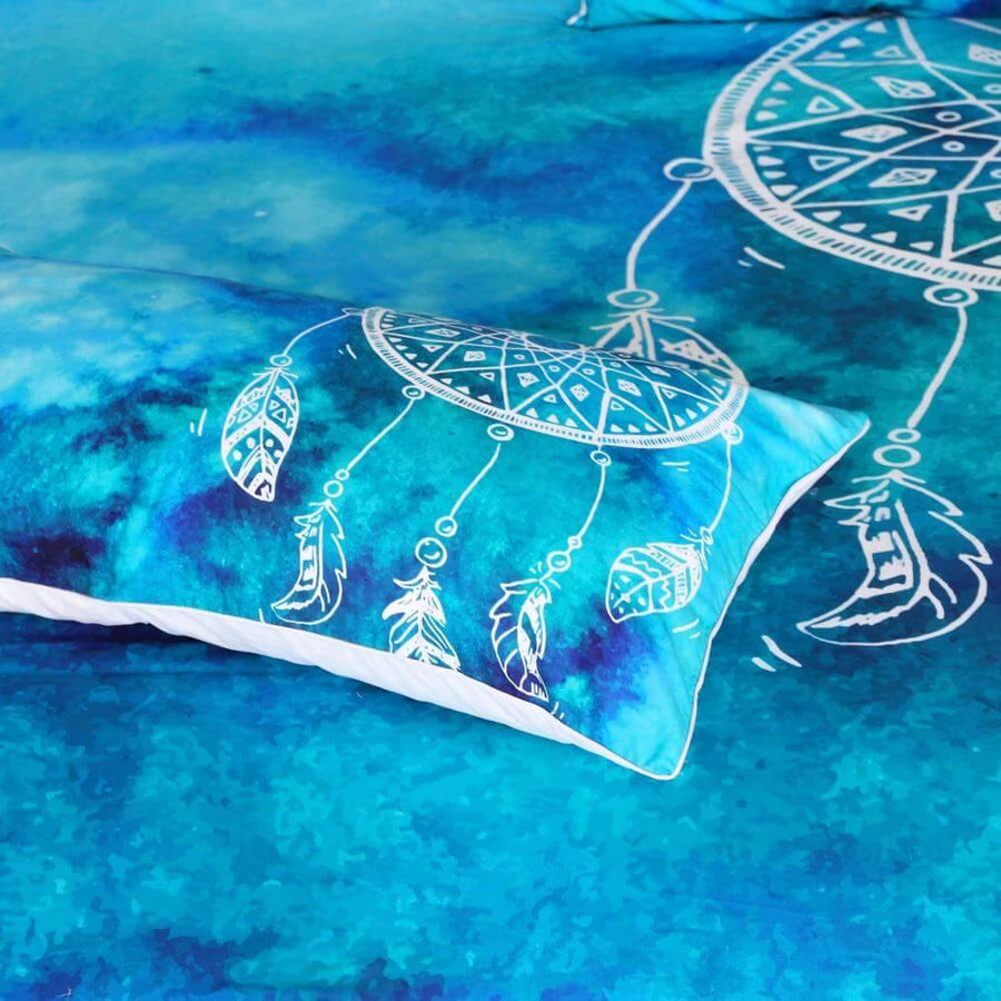 3pcs Luxury Waterdrop Dreamcatcher Comfortable Duvet Cover Bedding Set - Image 3
