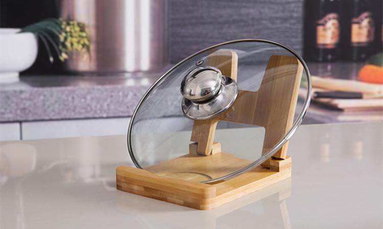 Cutting Board Foldable wooden pot lids holder - Image 5