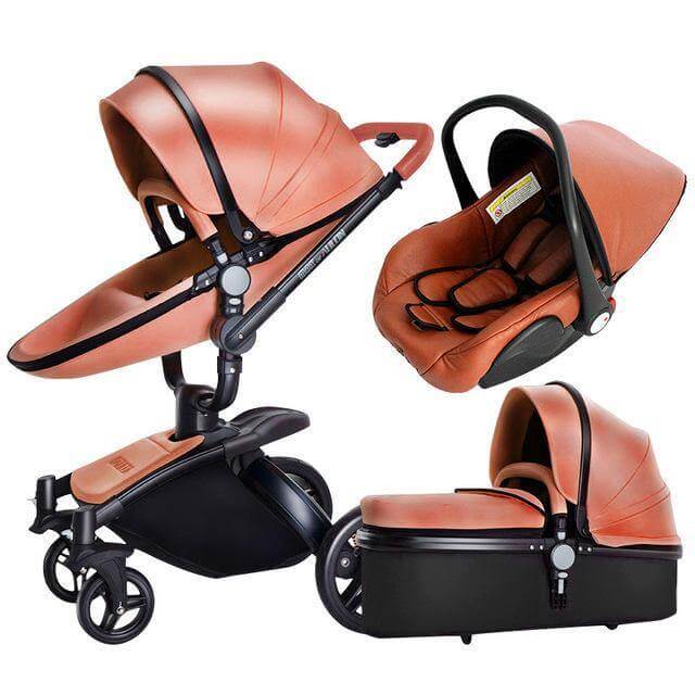 360 Degree Rotation Baby Stroller 3 in 1 with Car Seat - Image 1