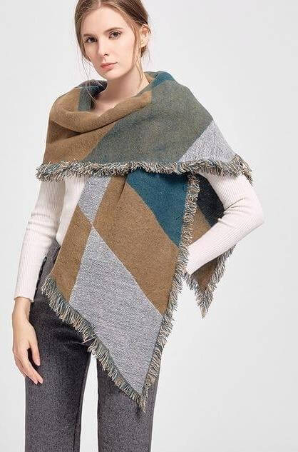 Luxury Women's Shawls Winter Warm Scarf - Image 1