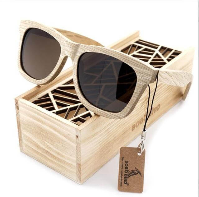 Handmade Wood Wooden Sunglasses - Image 1