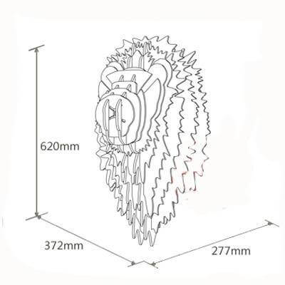 Chinese 3D Wood Lion Head - Image 5