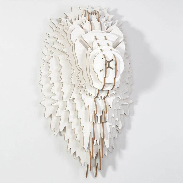 Chinese 3D Wood Lion Head - Image 6