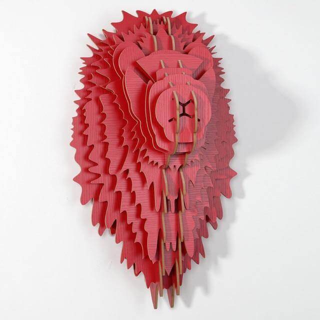 Chinese 3D Wood Lion Head - Image 8