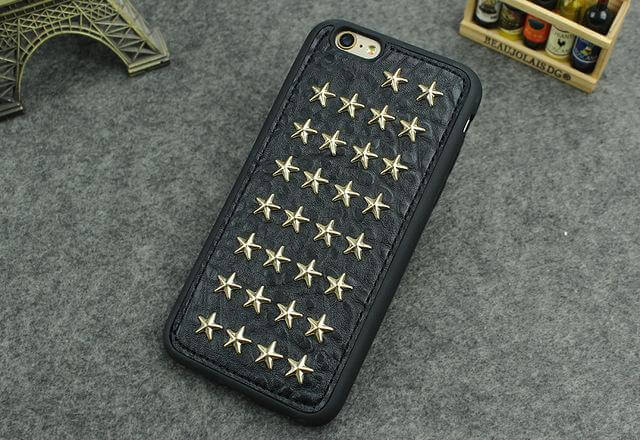 3D Cool Studs Rivet Punk Skull Design Silicone Case For iPhone Models - Image 2