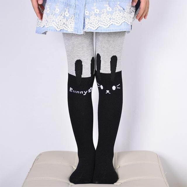 Cartoon Cat Printed Cotton Pantyhose - Image 4
