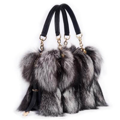 High-End Ladies Real Fur Bag Women Tote Bags - Image 1